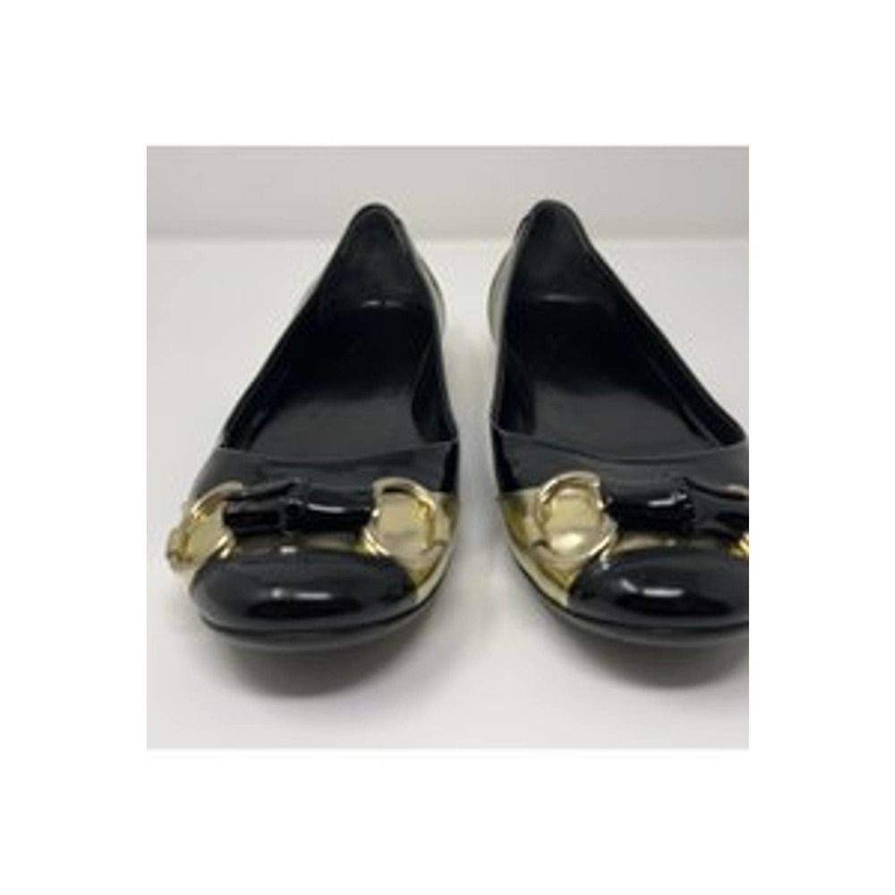 Gucci Gold Black Horsebit Ballet Flats - 191310